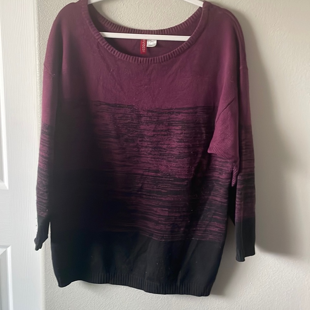 Purple and black sweater